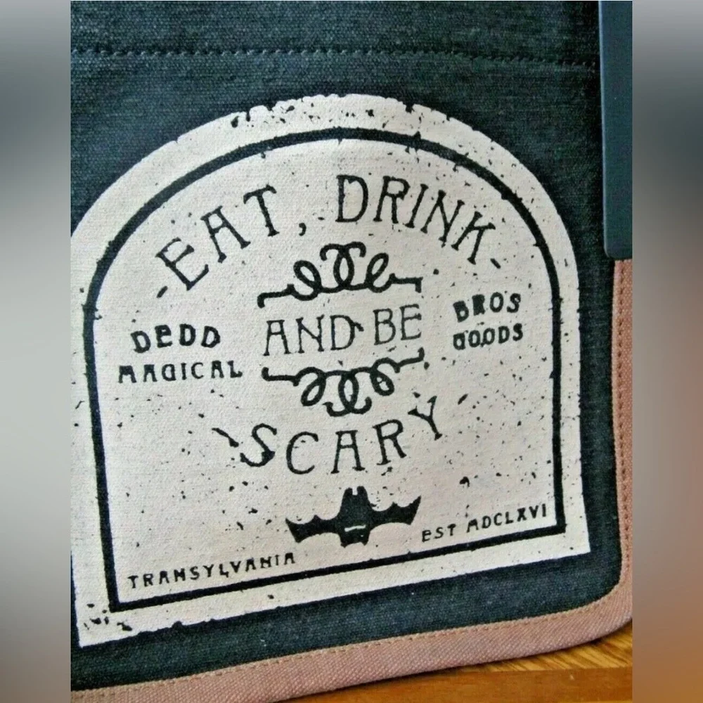 New Mona B Halloween Eat Drink & Be Scary Drink Beverage Holder Bag Tote